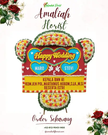 Papan Bunga Pernikahan Wringin
